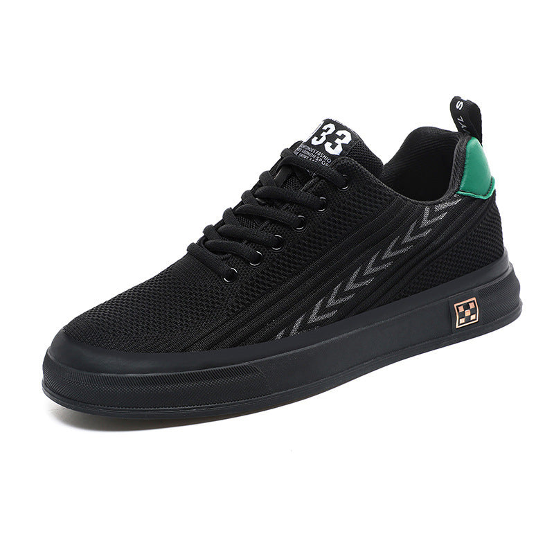 Flying Woven Skate Shoes Mesh Wear-resistant Sports Leisure Invisible Height Increasing Insole Men - Bellarte Enchanté Flying Woven Skate Shoes Mesh Wear-resistant Sports Leisure Invisible Height Increasing Insole Men
